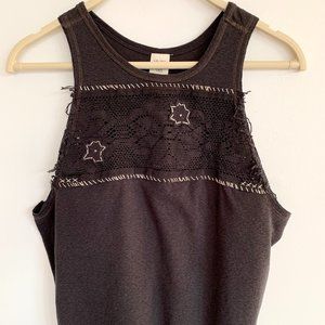 We The Free by Free People crop top tank, grey, S